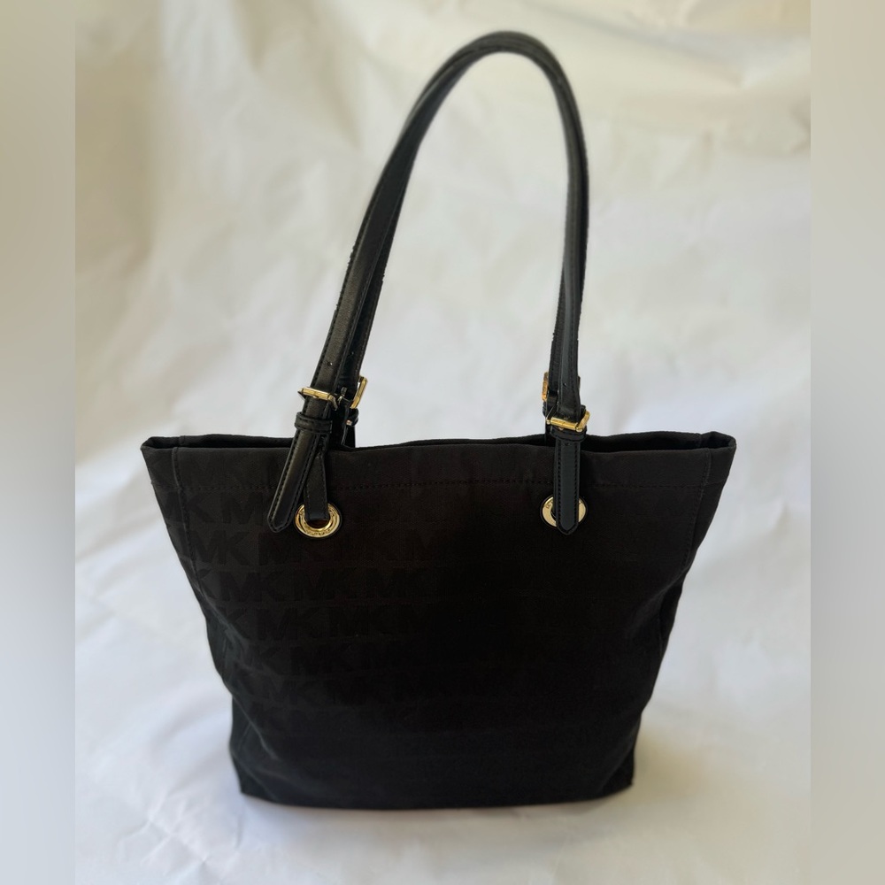 MICHAEL KORS Black/Black Monogram Fabric Tote - Picture 3 of 12